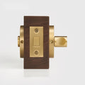 Matte Brass finish, Plain Solid Brass Privacy Thumb Turn, US Standard