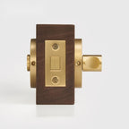 Matte Brass finish, Plain Solid Brass Privacy Thumb Turn, US Standard