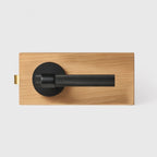 Matte Black finish, Cross Knurled Solid Brass Door Lever Set, US Standard