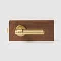 Matte Brass finish, Classic Bar Solid Brass Door Lever Set, European Mortise
