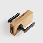 Flat Solid Brass Door Lever Set, European Mortise