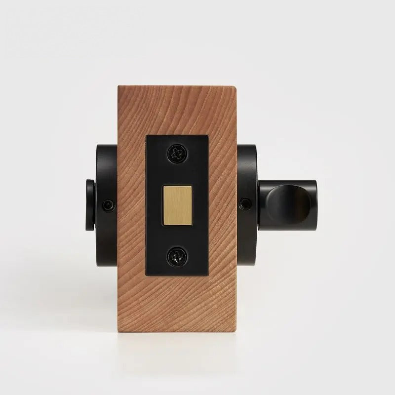 Matte Black finish, Plain Solid Brass Privacy Thumb Turn, European Mortise