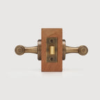 Classic Bar Solid Brass Door Lever Set, European Mortise