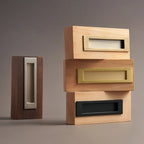 Solid Brass Flush Sliding Door Pull Set