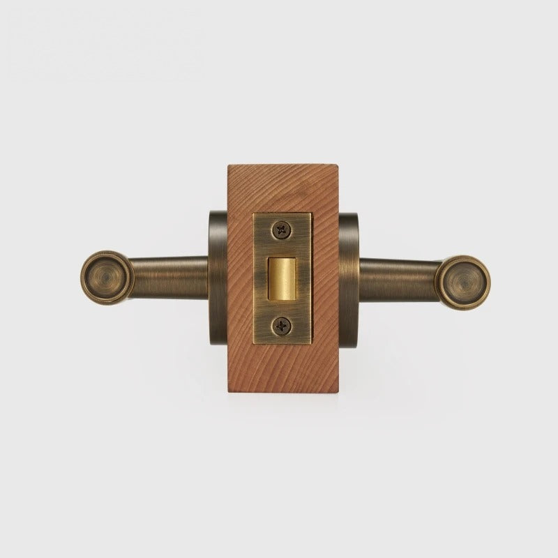 Cross Knurled Solid Brass Door Lever Set, US Standard