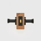 Flat Solid Brass Door Lever Set, European Mortise