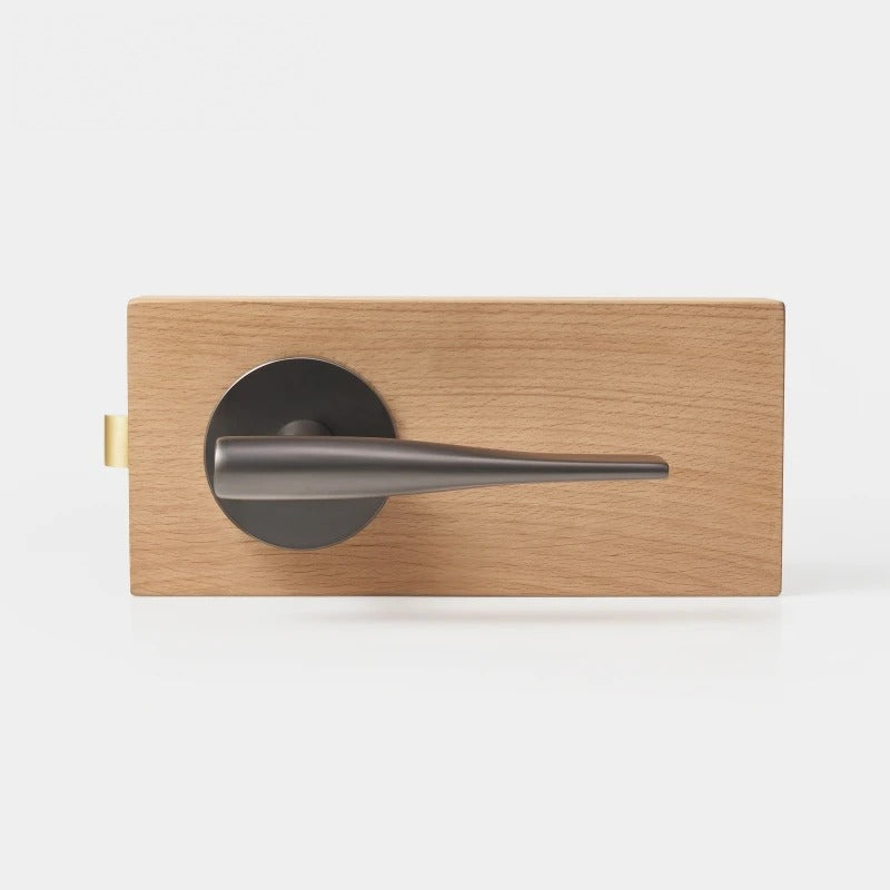 Gunmetal finish, Sculpted Solid Brass Door Lever Set, US Standard
