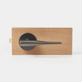 Gunmetal finish, Sculpted Solid Brass Door Lever Set, US Standard