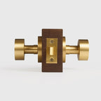 Round Solid Brass Door Knob Set, US Standard
