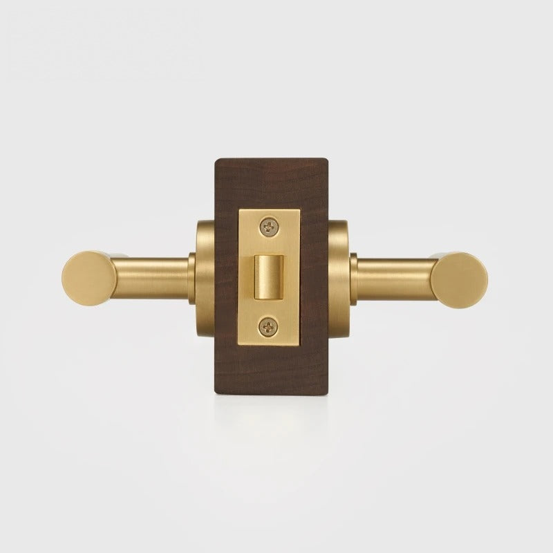Plain Minimalist Solid Brass Door Lever Set, European Mortise