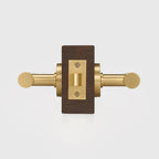 Plain Minimalist Solid Brass Door Lever Set, European Mortise