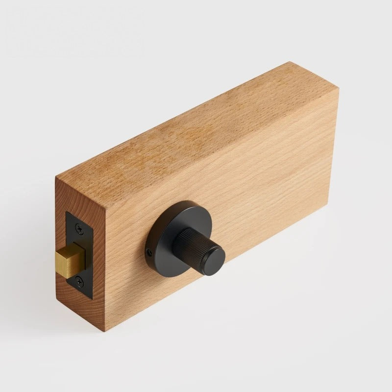 Linear Knurled Solid Brass Privacy Thumb Turn, US Standard