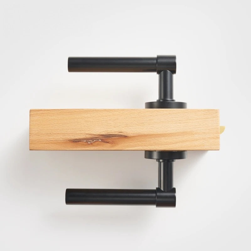 Plain Minimalist Solid Brass Door Lever Set, European Mortise