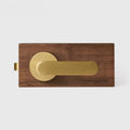 Matte Brass finish, Flat Solid Brass Door Lever Set, US Standard