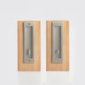 Brushed Nickel finish, Solid Brass Flush Sliding Door Pull Set