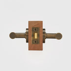 Plain Minimalist Solid Brass Door Lever Set, European Mortise