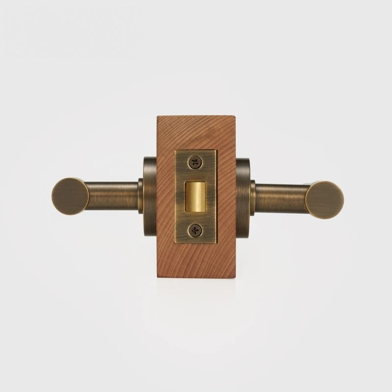 Plain Minimalist Solid Brass Door Lever Set, European Mortise