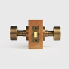 Round Solid Brass Door Knob Set, European Mortise