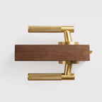 Diamond Knurled Solid Brass Door Lever Set, US Standard