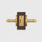 Linear Knurled Solid Brass Door Lever Set, US Standard
