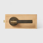 Antique Brass finish, Diamond Knurled Solid Brass Door Lever Set, US Standard
