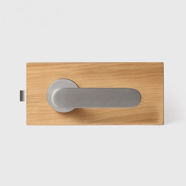 Brushed Nickel finish, Flat Solid Brass Door Lever Set, European Mortise
