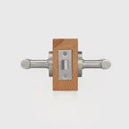 Linear Knurled Solid Brass Door Lever Set, European Mortise
