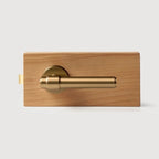 Antique Brass finish, Classic Bar Solid Brass Door Lever Set, European Mortise