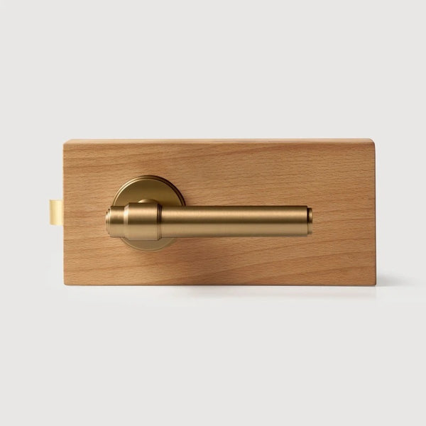 Antique Brass finish, Classic Bar Solid Brass Door Lever Set, European Mortise