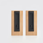 Matte Black finish, Solid Brass Flush Sliding Door Pull Set
