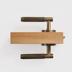 Linear Knurled Solid Brass Door Lever Set, US Standard