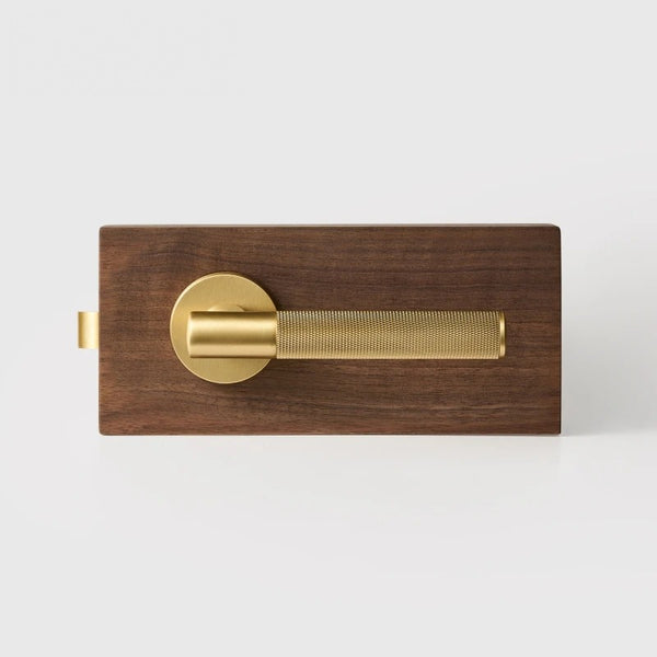 Matte Brass finish, Diamond Knurled Solid Brass Door Lever Set, European Mortise