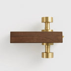 Round Solid Brass Door Knob Set, European Mortise