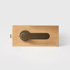 Antique Brass finish, Flat Solid Brass Door Lever Set, European Mortise