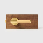 Matte Brass finish, Leather Wrapped Solid Brass Door Lever Set, European Mortise