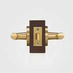 Diamond Knurled Solid Brass Door Lever Set, US Standard