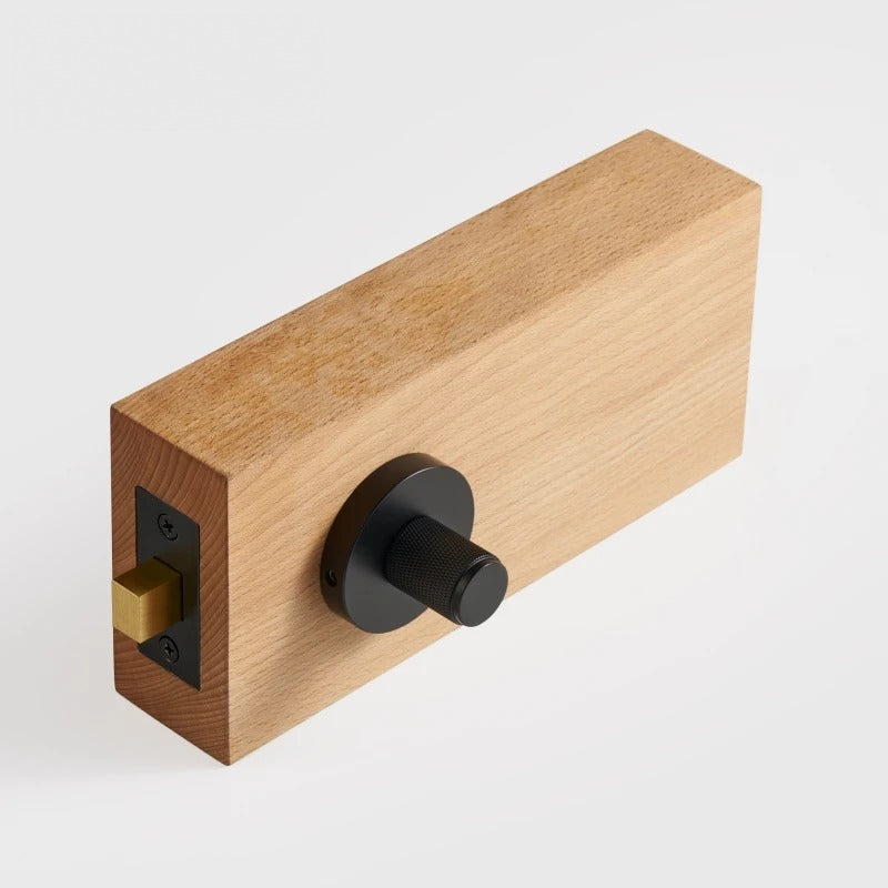 Diamond Knurled Solid Brass Privacy Thumb Turn, European Mortise