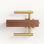 Slim Plain Solid Brass Door Lever Set, US Standard
