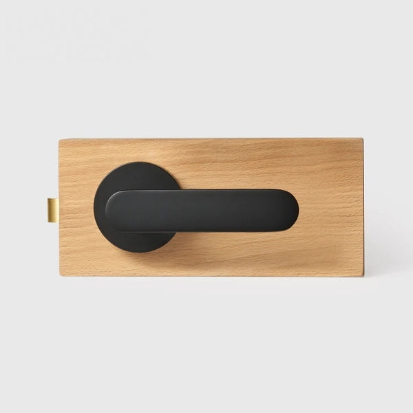 Matte Black finish, Flat Solid Brass Door Lever Set, US Standard