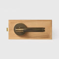 Antique Brass finish, Linear Knurled Solid Brass Door Lever Set, US Standard