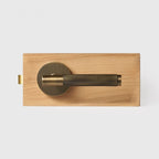Antique Brass finish, Linear Knurled Solid Brass Door Lever Set, US Standard