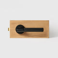 Matte Black finish, Diamond Knurled Solid Brass Door Lever Set, European Mortise