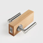 Plain Minimalist Solid Brass Door Lever Set, European Mortise