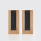 Matte Black finish, Solid Brass Flush Sliding Door Pull Set