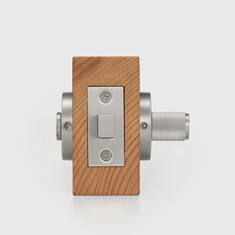 Brushed Nickel finish, Diamond Knurled Solid Brass Privacy Thumb Turn, European Mortise