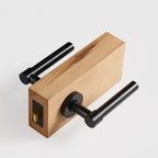 Plain Minimalist Solid Brass Door Lever Set, European Mortise