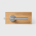 Brushed Nickel finish, Plain Minimalist Solid Brass Door Lever Set, European Mortise