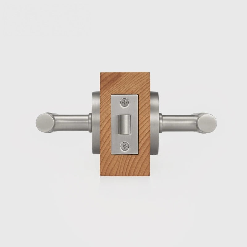 Linear Knurled Solid Brass Door Lever Set, US Standard