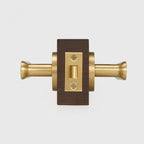 Flat Solid Brass Door Lever Set, US Standard
