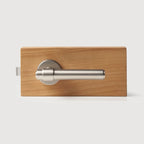 Brushed Nickel finish, Classic Bar Solid Brass Door Lever Set, European Mortise